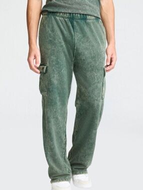 Champion Men 2XLT Pine Grove Vintage Wash Open Bottom Cargo Jogger Sweatpant NWT